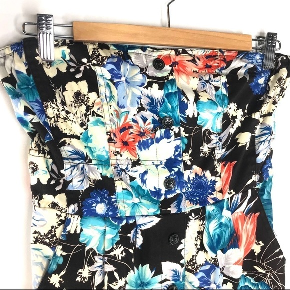 Mind Code Strapless Floral Mini Dress - Picture 2 of 8